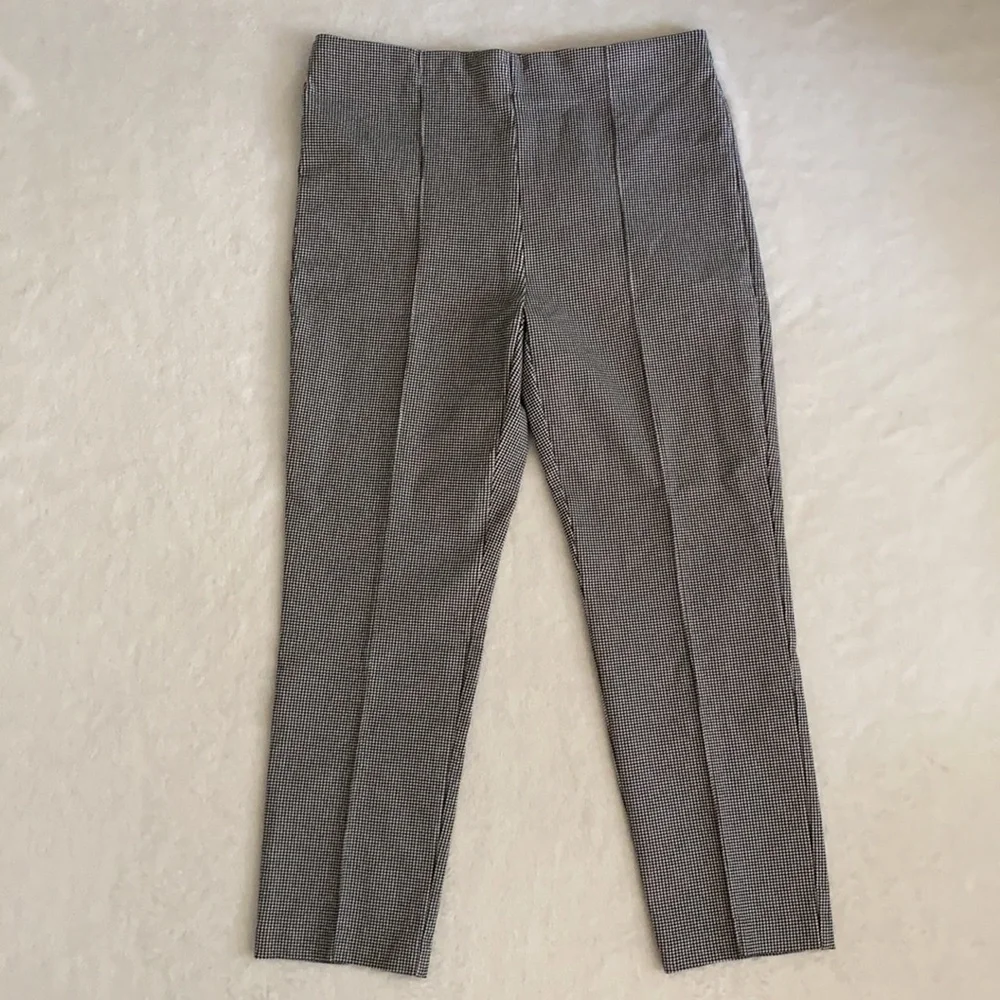 Massimo Fabbro Italy | Houndstooth Front Seam Pull On Crop Pants Black/White 10 - Picture 11 of 11